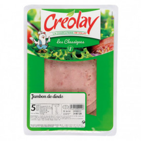JAMBON DE DINDE X5 - CREOLAY - 150G