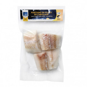 PORTION FILETS DE CABILLAUD-PERLE MARINE-400G