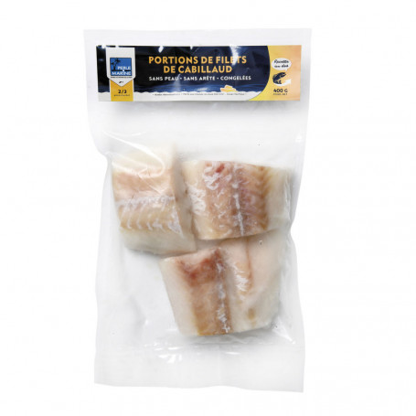 PORTION FILETS DE CABILLAUD-PERLE MARINE-400G