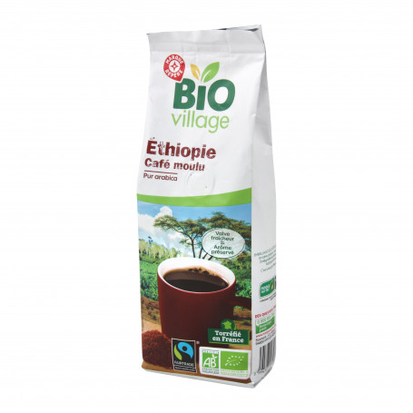 Café moulu d'Ethiopie pur Arabica  - Bio Village - 250G