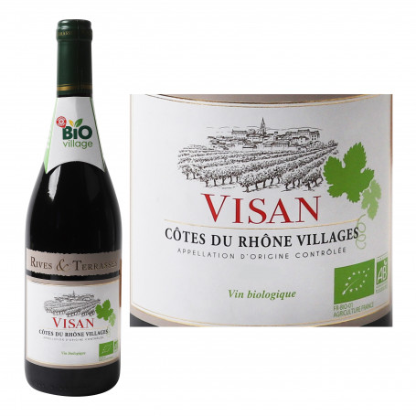 AOC Côtes du Rhône Vin rouge Bio-Visan-75cl