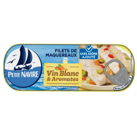 Filets de maquereaux vin blanc et aromates - Petit Navire 175gr