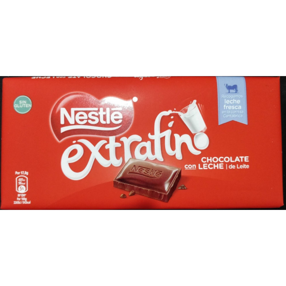 CHOCOLAT AU LAIT SANS GLUTEN EXTRAFINO NESTLÉ 125 G - Drive Z'eclerc