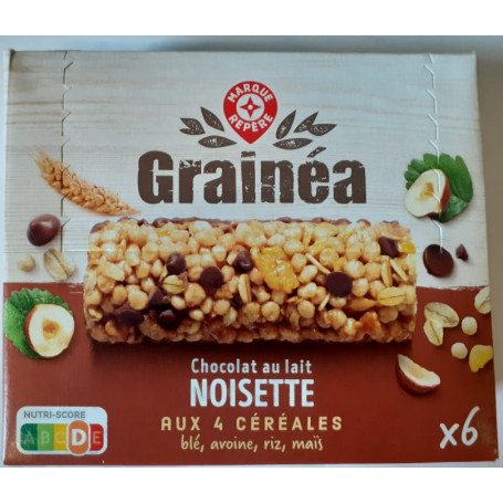 Barre chocolat lait noisette Bio, Confiseries