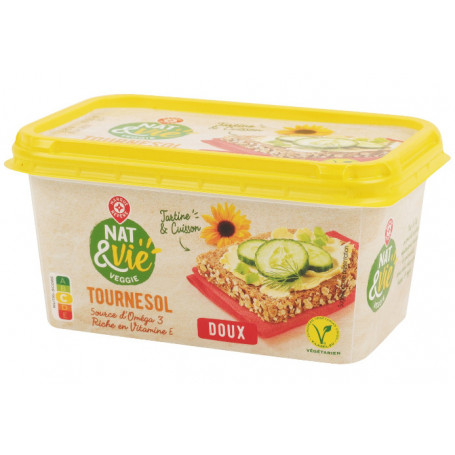 MARGARINE ALLÉGÉE AU TOURNESOL 60% - NATVIE - 500G