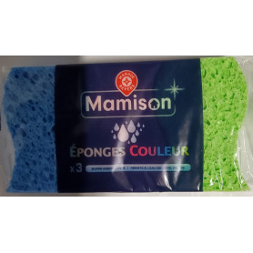 EPONGES COULEURS X3 MAMISON