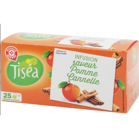 INFUSION SAVEUR POMME CANNELLE 25 SACHETS - 40 G - TISEA