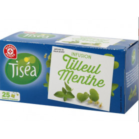 INFUSION TILLEUL MENTHE 25 SACHETS - 40 G - TISEA