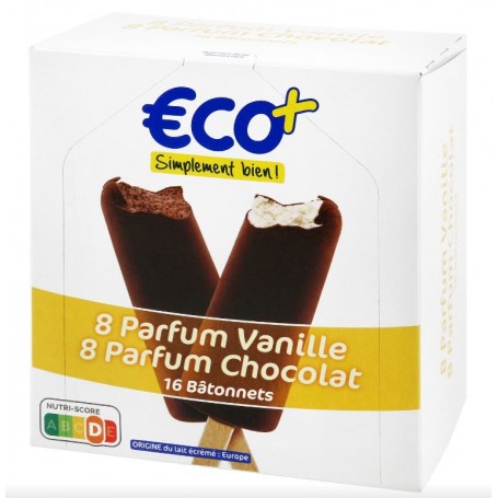 BÂTONNETS VANILLE/CHOCOLAT X16 - ECO+ - 536G BÂTONNETS VANILLE/CHOCOLAT X16 - ECO+ - 536G