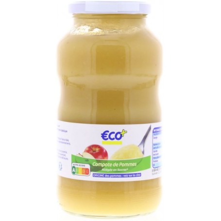Compotes de Pommes allégée en sucres - ECO+ - 72cl