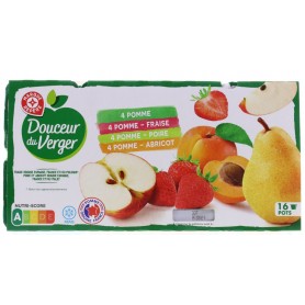 Compotes Multivariétés - DOUCEUR DU VERGER - 16x100g (1,6kg)