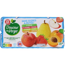 Compotes Panachées - DOUCEUR DU VERGER - 16x100g (1,6kg)