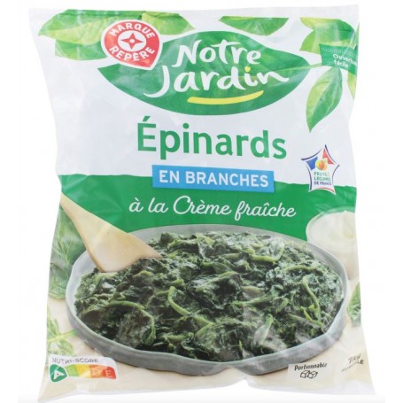 Epinards en Branche à la Crème - 1kg