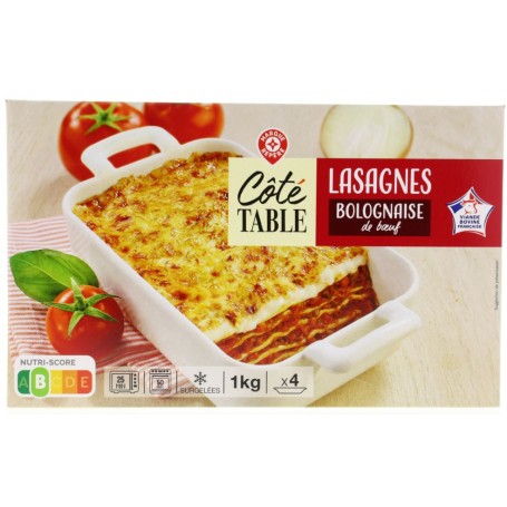 Lasagnes à la Bolognaise - COTE TABLE - 1kg