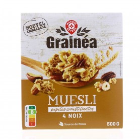 Muesli Pépites Croustillantes 4 Noix - GRAINEA - 500g