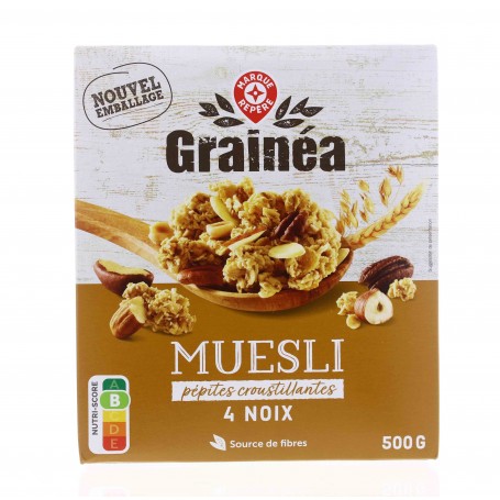 Muesli Pépites Croustillantes 4 Noix - GRAINEA - 500g