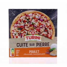 PIZZA POULET CUITE SUR PIERRE-TURINI-400G