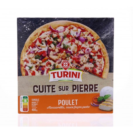 PIZZA POULET CUITE SUR PIERRE-TURINI-400G