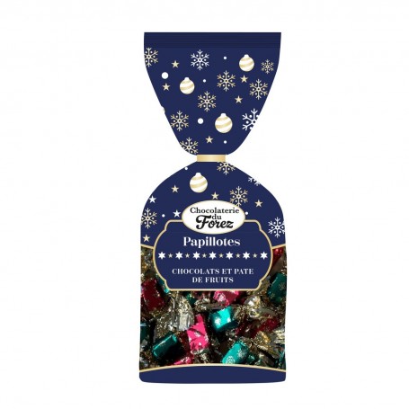 CHOCOLATERIE DU FOREZ - PAPILLOTES CHOCOLATS ET PATES DE FRUITS 840G