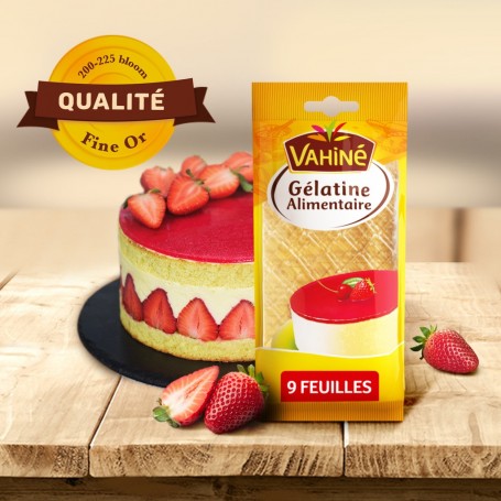 Vahiné Gélatine Alimentaire en Feuilles. 17 g