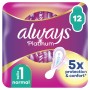 Always Platinum Normal (taille 1) Serviettes Avec Ailettes 12 Serviettes