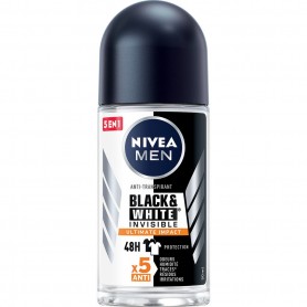Déodorant Bille Homme Anti-transpirant Black  White NIVEA MEN le roll-on de 50ml
