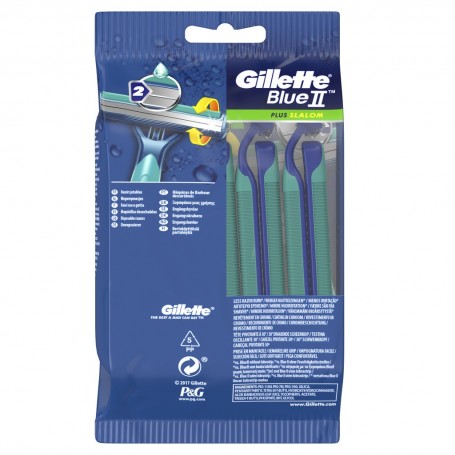 Gillette Blue II Plus Slalom Rasoirs Jetables Pour Homme x 10