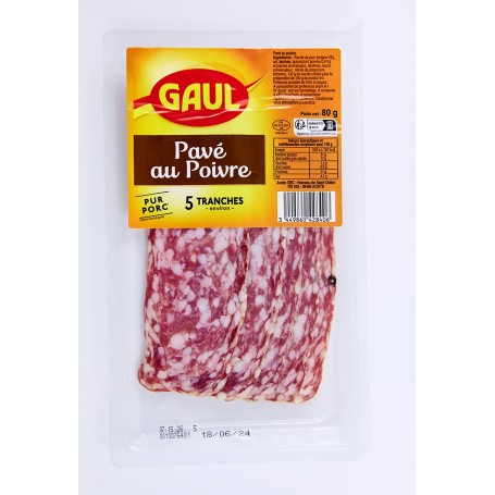 Pavé au poivre pur porc - GAUL - 80g