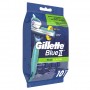 Gillette Blue II Plus Slalom Rasoirs Jetables Pour Homme x 10
