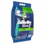 Gillette Blue II Plus Slalom Rasoirs Jetables Pour Homme x 10