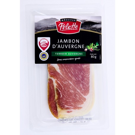 Jambon d'auvergne - MOSSIEUR POLETTE - 80g