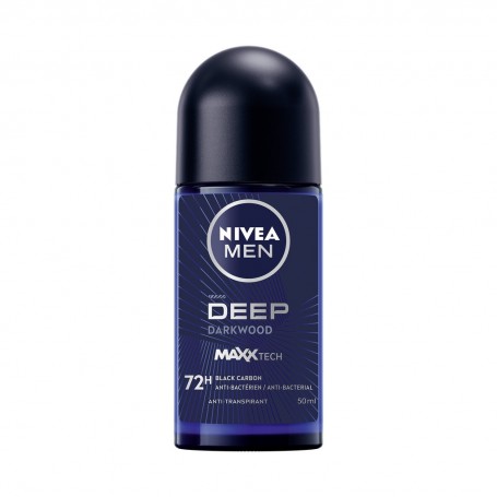 Déodorant Bille Homme Anti-transpirant 72H Deep NIVEA MEN le roll-on de 50ml