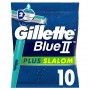Gillette Blue II Plus Slalom Rasoirs Jetables Pour Homme x 10