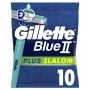 Gillette Blue II Plus Slalom Rasoirs Jetables Pour Homme x 10