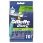 Gillette Blue II Plus Slalom Rasoirs Jetables Pour Homme x 10