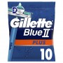 Gillette Blue II Plus Rasoirs Jetables Pour Homme x 10