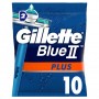 Gillette Blue II Plus Rasoirs Jetables Pour Homme x 10