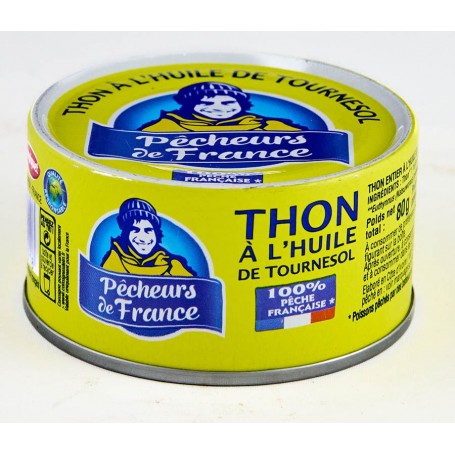Thon à l'huile de tournesol - PECHEURS DE FRANCE - 80g
