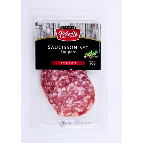 Saucisson sec pur porc - MOSSIEUR POLETTE - 90g