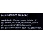 Saucisson sec pur porc - MOSSIEUR POLETTE - 90g