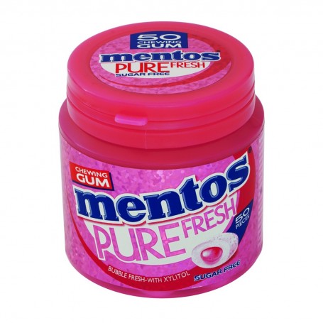 Chewing-gums Mentos Pure Fresh Bubble Fresh sans sucres 50 dragées - 100g