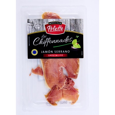Chiffonnade de jambon Serrano - MOSSIEUR POLETTE - 120g