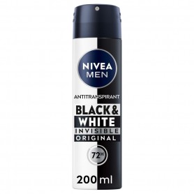 Déodorant Spray Homme Anti-transpirant Black  White NIVEA MEN le spray de 200ml