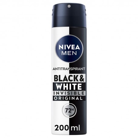 Déodorant Spray Homme Anti-transpirant Black  White NIVEA MEN le spray de 200ml