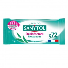 LINGETTES DESINFECTANTES MULTI-USAGES SANYTOL X72