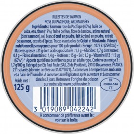 Rillettes de Saumon Démarche Responsable PETIT NAVIRE 125g