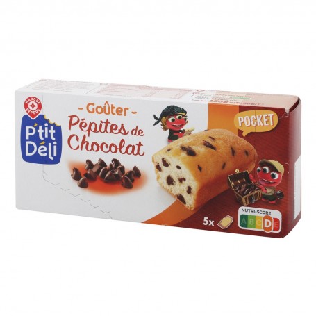 5 MINI GATEAUX PEPITES CHOCO 150G P'TIT DELI