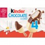 Glace bâtonnet KINDER CHOCOLAT au lait, double enrobage lait chocolat x4 - 152g