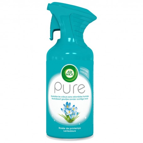 Air Wick aérosol Pure sans retombées humides parfum rosée de printemps