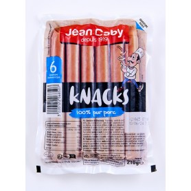 6 knacks porc - JEAN CABY - 210g